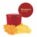 Red Two Way Two Gallon Popcorn Tin w/ Butter & Cheese Flavors